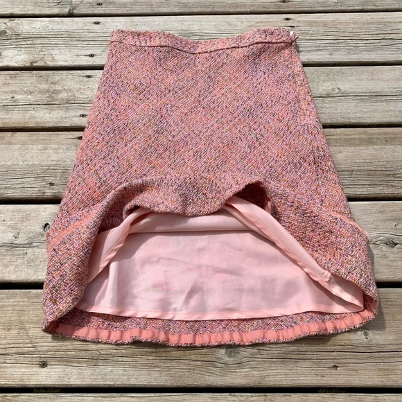 💙 GAP Tweed Skirt Size 4 Pink and Cream - Picture 3 of 6